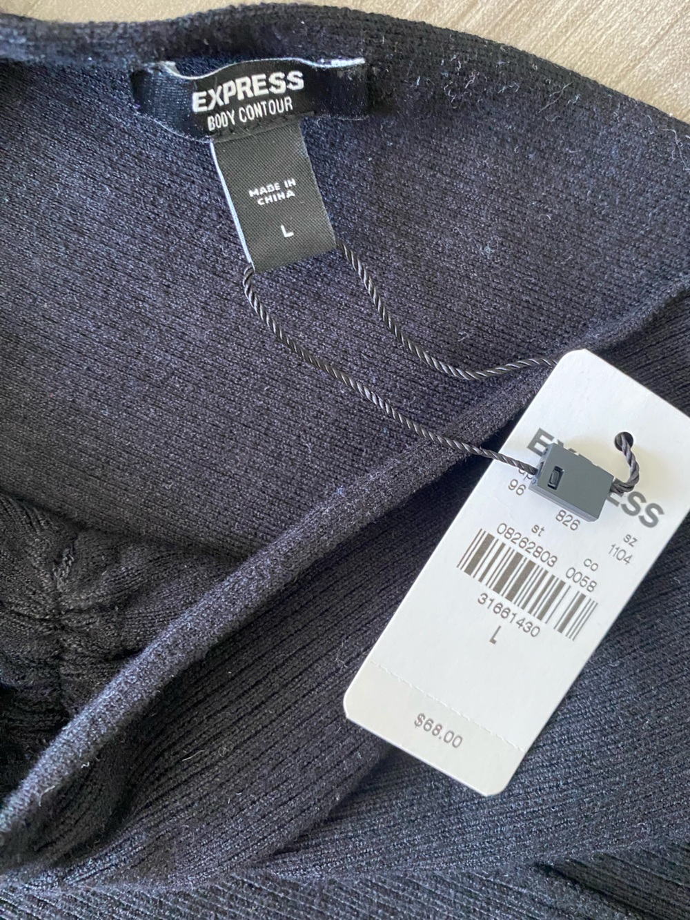 Express Black Ruched Front Off-Shoulder Crop Top - Picture 3 of 3
